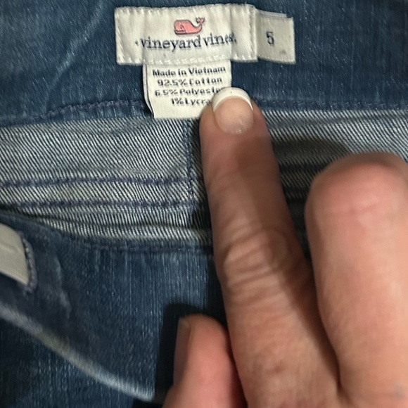 Vineyard Vines Girls Size 5 Pull-On Adjustable Waist Denim Jeans - Picture 3 of 5